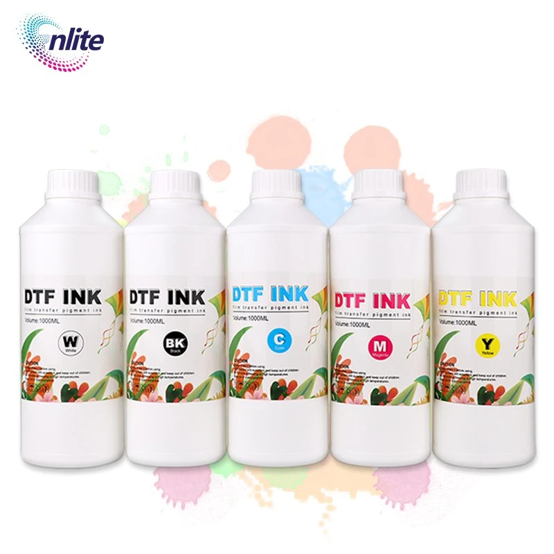 زجاجات طابعة اللون الأخضر F Color DTF سعة لتر واحد مضخة دوران مزدوجة لرأس الطباعة Tinta Premium Unic أحبار DTF 1 لتر