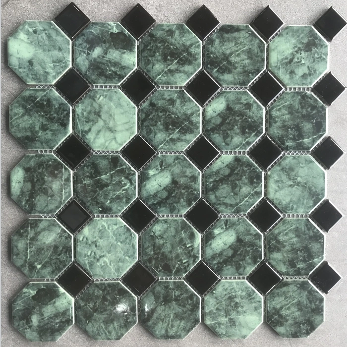 Hot Sale Building Material Green Color Ceramic Mosaic in Different Shape