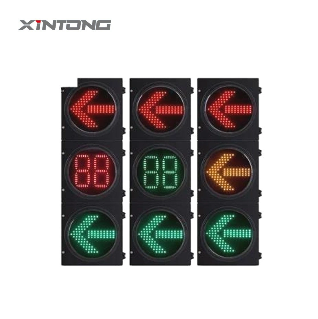 Yellow Green Xintong 200mm China LED Traffic Signal Light Xt-Tr-001