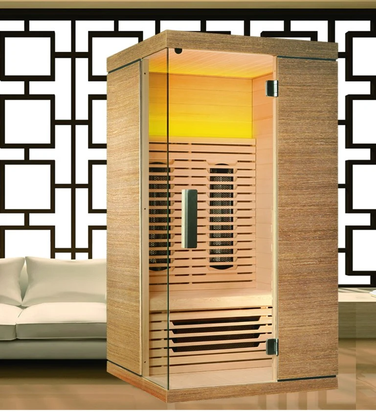Customized Modern 1 Person Near Far Infrared Sauna Cabinet Mini Wooden Dry Steam Sauna Room