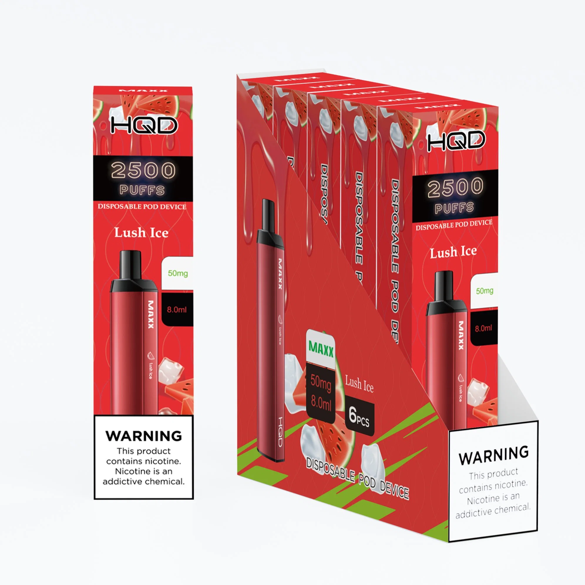 Hqd Wholesale Fumar 2500 inhalaciones Vape vaporizador eléctrico Pen Shenzhen E Cigarrillo electrónico