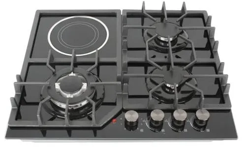 Chile / South America Kitchen Appliances with Two Built-in Heating Plates + Two Gas Burners Easy to Clean Household Products