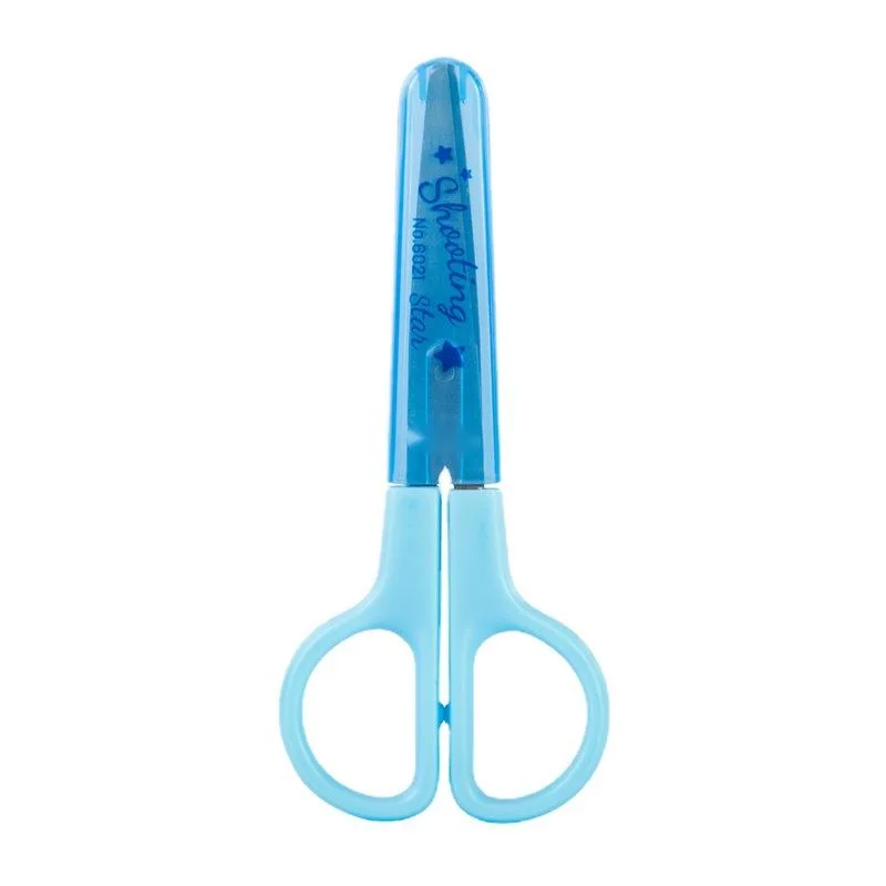 Student Children&prime; S Trumpet Round Head Cute Cartoon Handmade Scissors