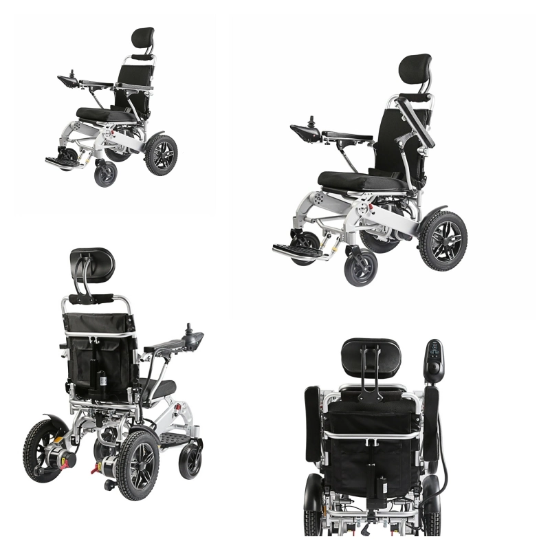 28,6kg 12'' tragbarer, behinderter, elektrischer Rollstuhl für ältere Menschen mit Reclining-Funktion