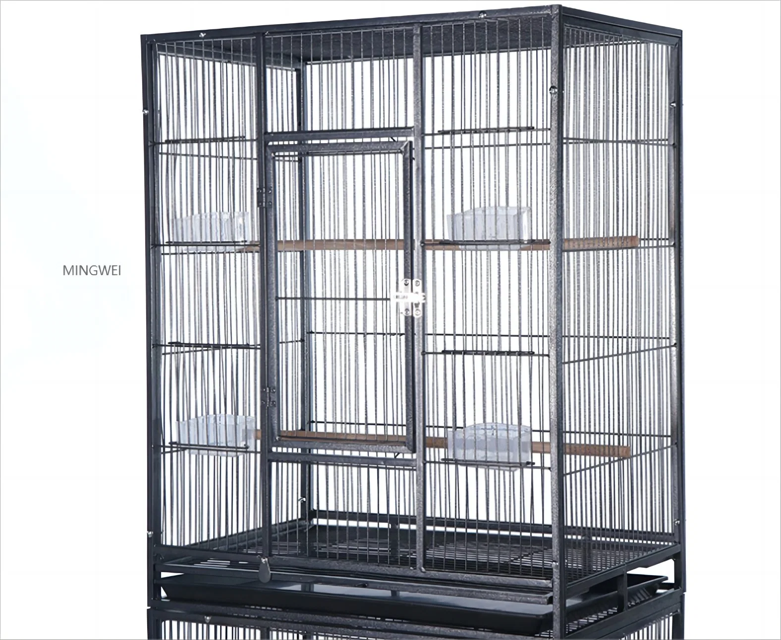 Mingwei en stock 60cm bon marché Personnalisez OEM ODM MultiColor Parrot Cage d'alimentation de la maison d'oiseaux cage d'oiseaux