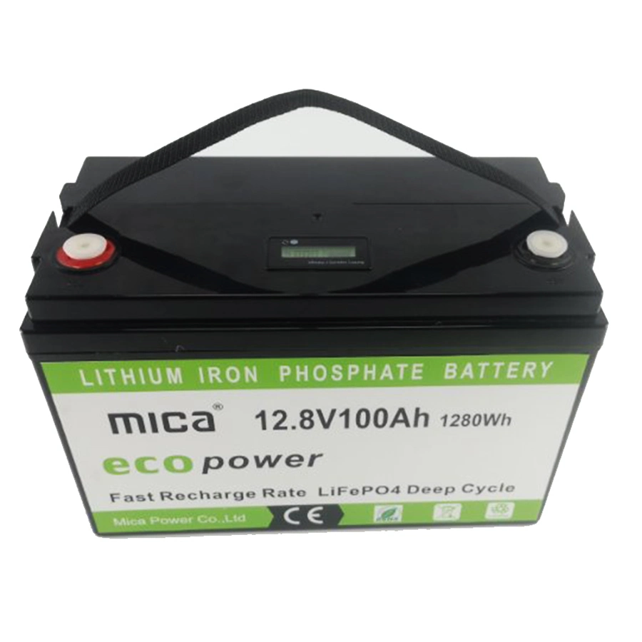 Robot Agv Lithium LiFePO4 Battery Pack 12V 100ah Smart Lithium Battery with Management Monitoring System Function BMS