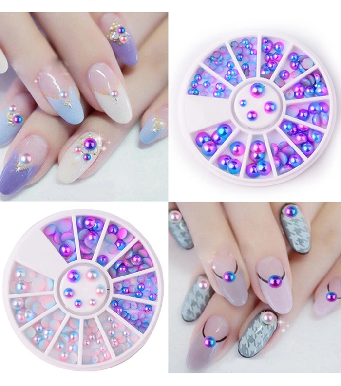 Art decorações de unhas Sticker Beleza Dicas de unhas fornece Manicure pedra cristal Rhinestone Salão Aparelho manicure e pedicure Definir Peals