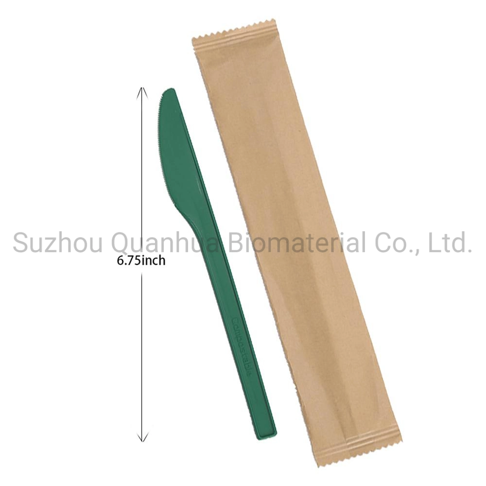 Original Factory 100% biodegradable Fork CPLA compostable Disposable Knife y. Cuchara