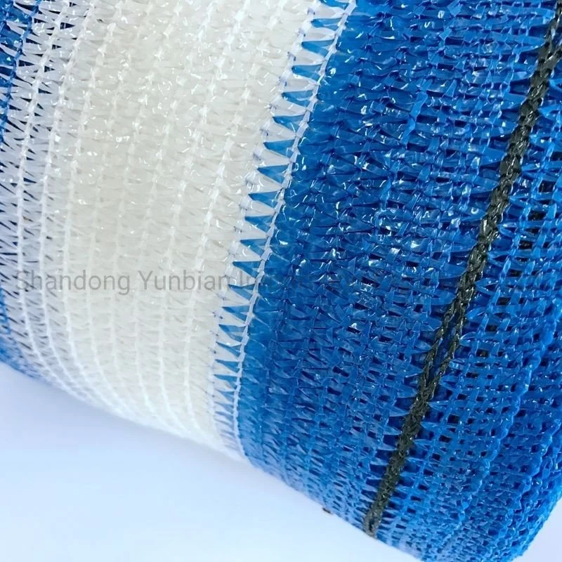 Blue and White Stripe Mesh High-Density Polyethylene