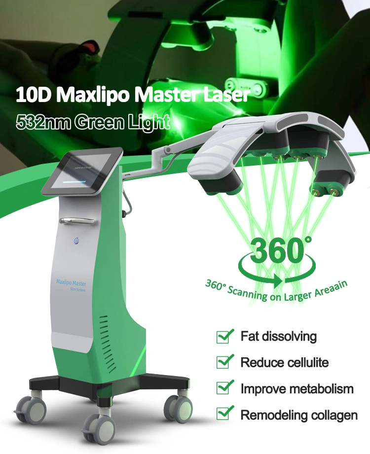 Nuevo producto 10d máquina láser Maxlipo para Slimming corporal y.. Terapia física láser médico