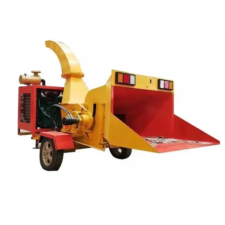 New Design Diesel Engine Wood Chips Tree Branches Wood Log Crusher Machine Wood Chipper Manufacturer 1~30 Tons Per Hour