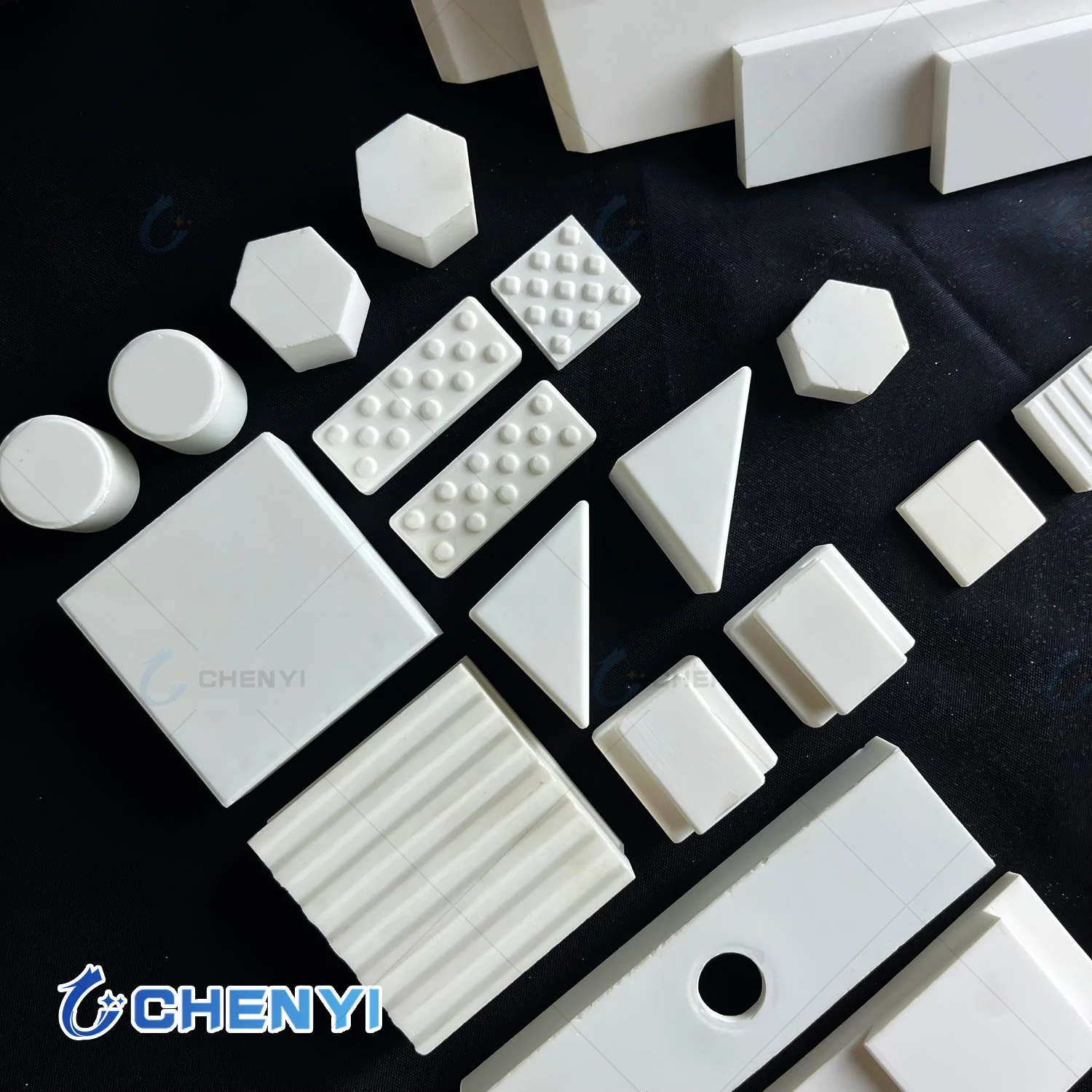 High Alumina Abrasive Ceramic Wearing Bricks Customized Shape