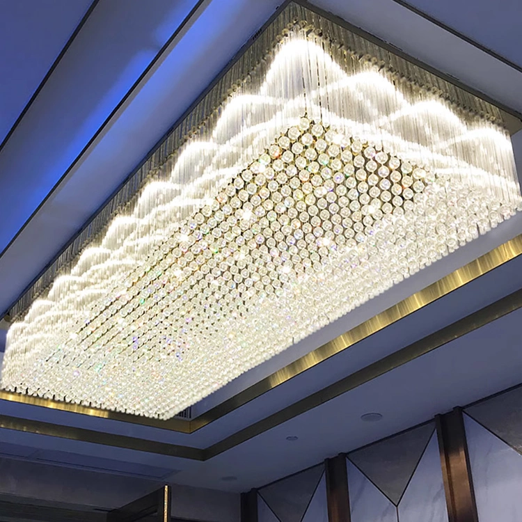 LED modernes Wohnzimmer Villa Hängeleuchte Luxus Kristall Kronleuchter Hängeleuchte