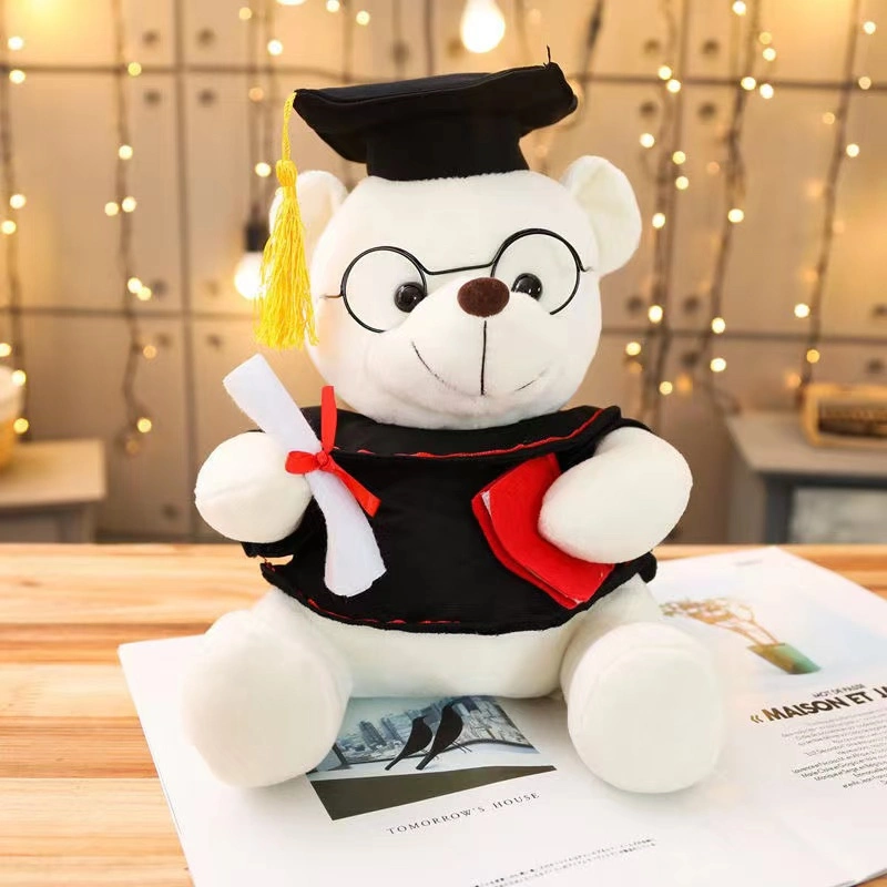 Oso de graduación Dr. Cap Oso de peluche conmemorativo de la temporada de graduación Regalos de juguete Regalos de graduación Juguetes para niños.