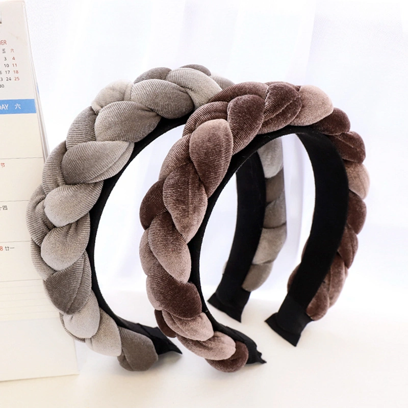 New Hair Bands Ethnic Braid Headdress Handmade Flannel Headband Hair Card