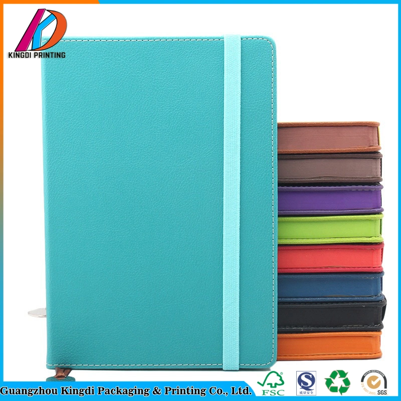 Embossing Logo Leather Cover Moleskin Style Notebook with Pen