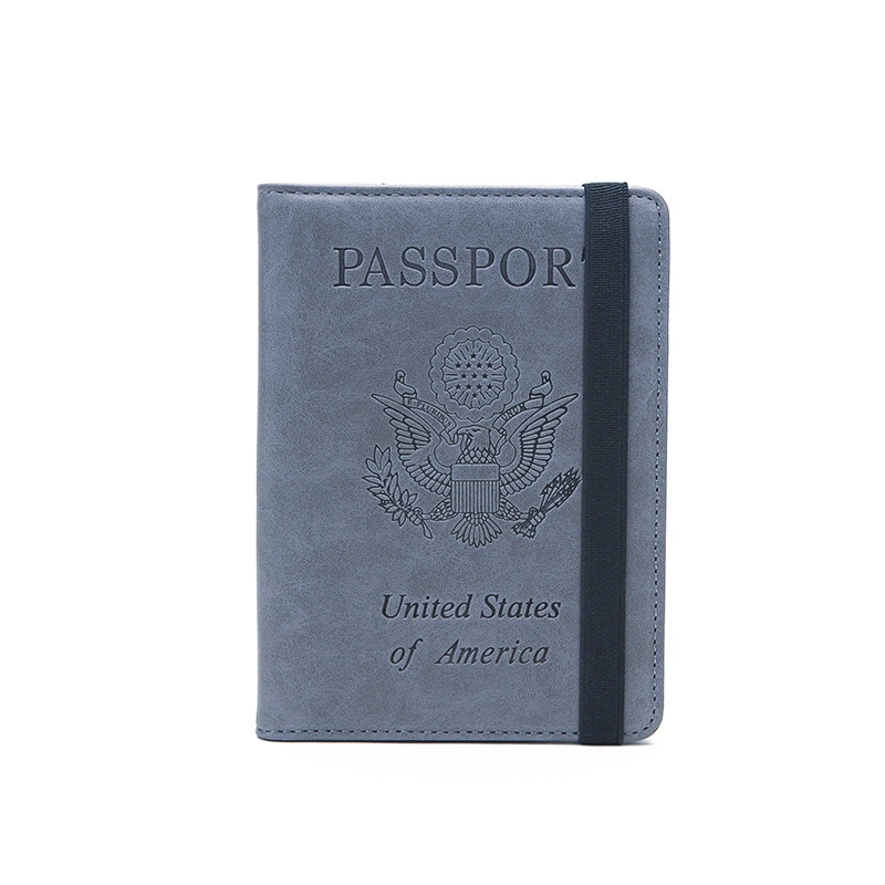 New Folding Short Passport Holder Men's and Women's Anti-Degaussing RFID Multifunctional Document Passport Case