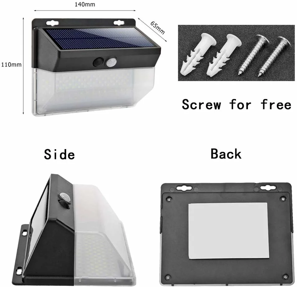 Brightenlux LED 108 resistente al agua caliente de la venta de sensor de movimiento de la seguridad exterior Apliques Solar de la luz de noche