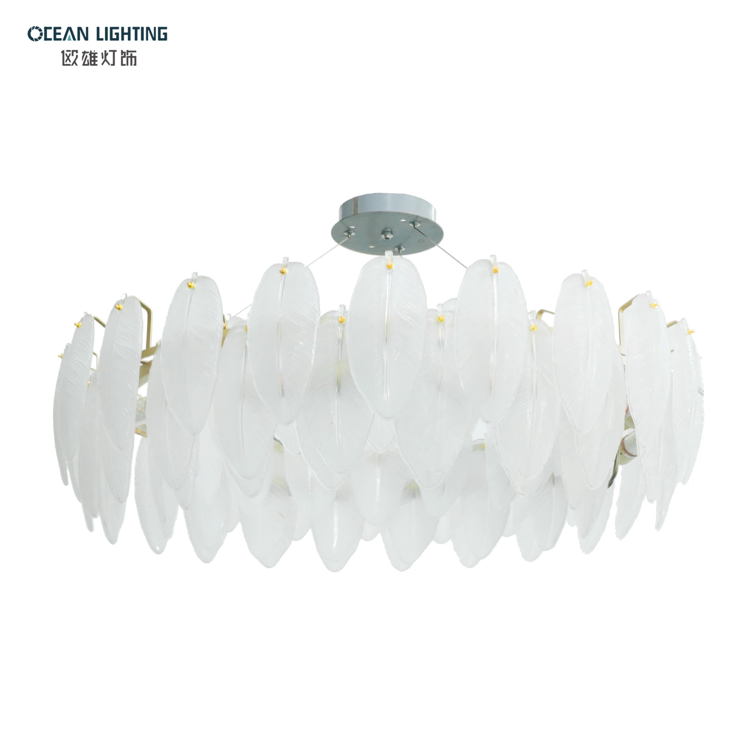 50% off Ocean Hotel Project Leaves LED Hanging Chandeliers Pendant Lights Crystal Big