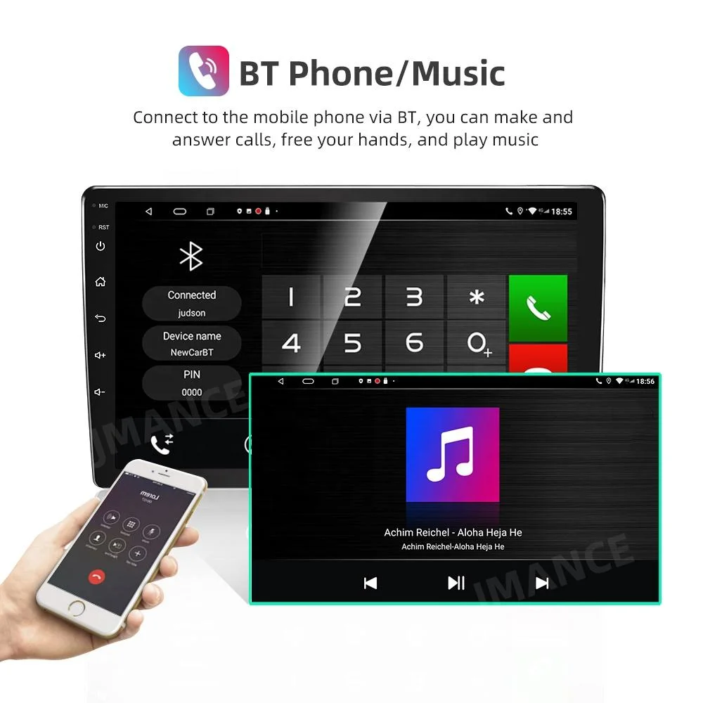 Android Jmance 10 2DIN Player Rádio multimídia DSP 9 polegadas Carro Vídeo Autoradio DVD GPS Leitor de Mapa