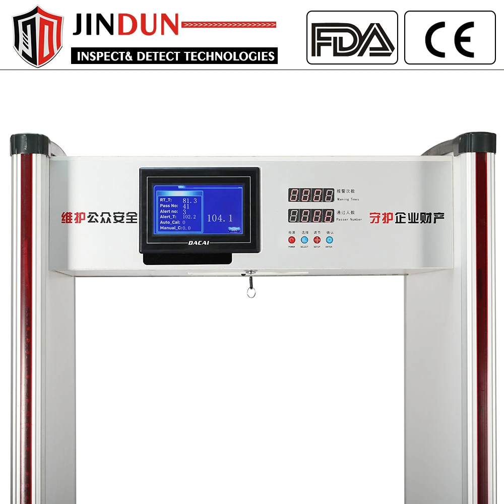 Walk-Through Infrared Human Body Auto Scanner with Metal Detector and Temperature Sensor