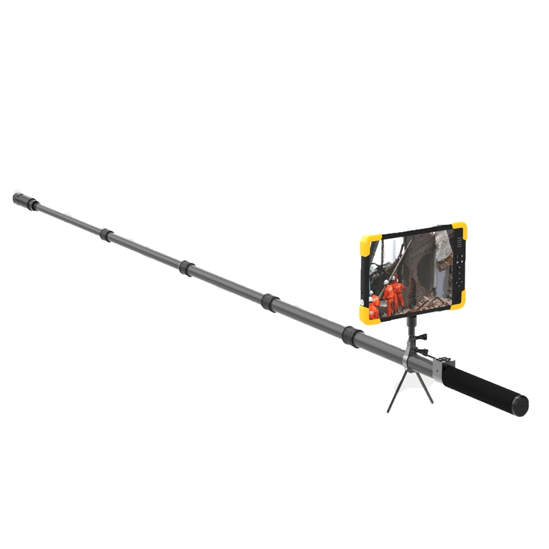 10inch 4K Telescopic Pole Video Audio Inspection Camera System 8 Meter (26 FT) Long with Recording DVR