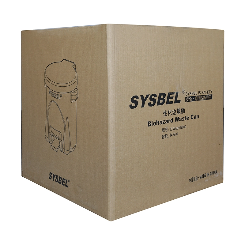 6 gal/22.7L Sysbel Biohazard resíduos podem, Vermelho (WA8109200)