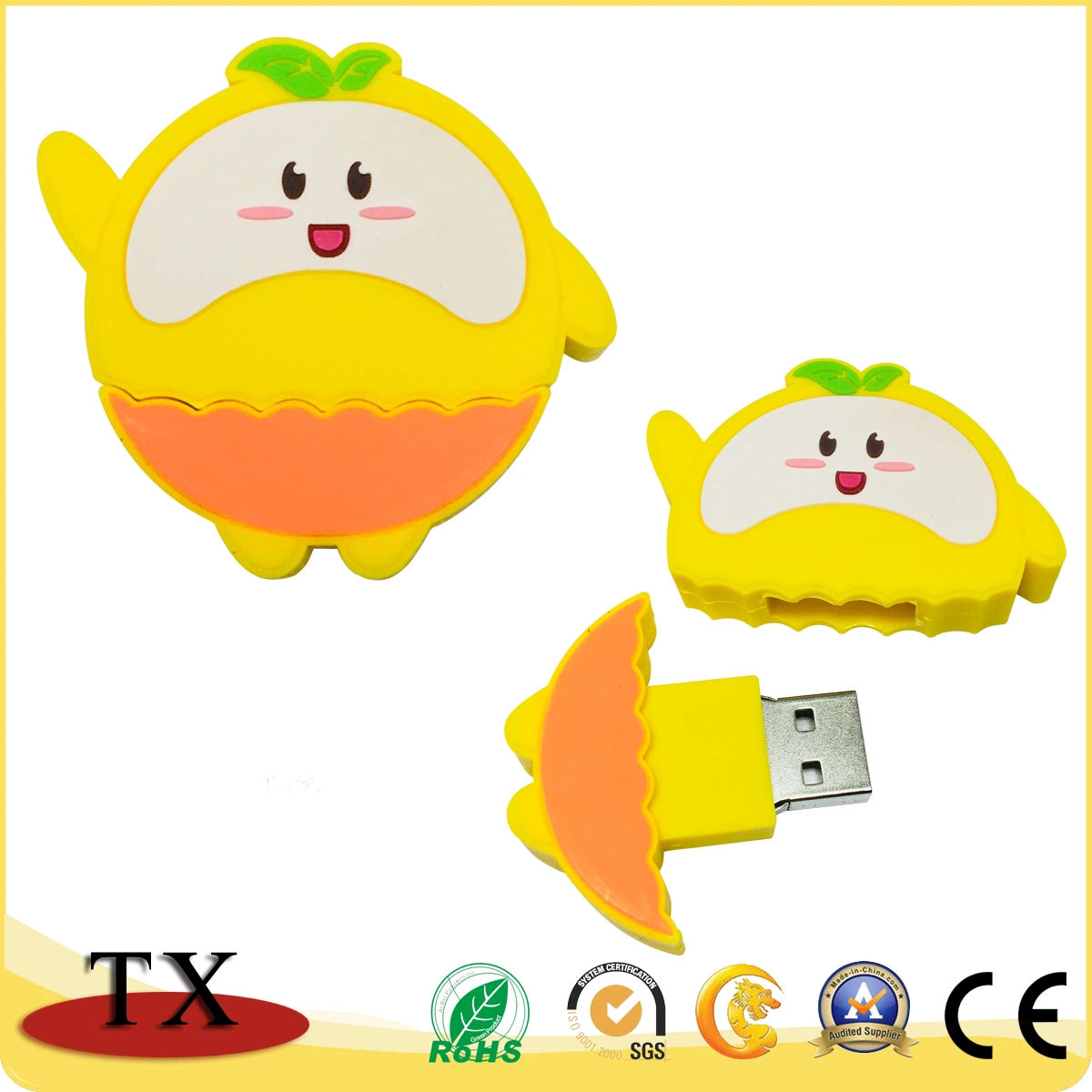 Cartoon PVC Flash Memory Customized Gift Flash Drive USB