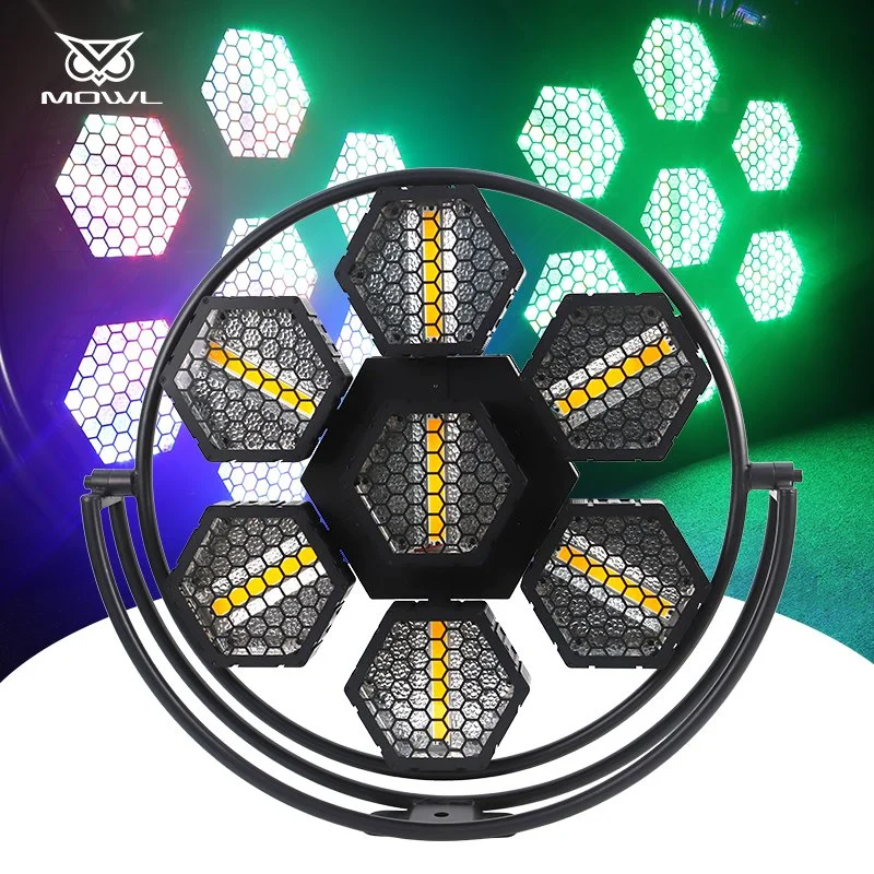 Hexagonal Retro Lamp Portman LED Mini 7PCS 100W Pixel Light for DJ Disco KTV Bar Party Stage Effect Lights
