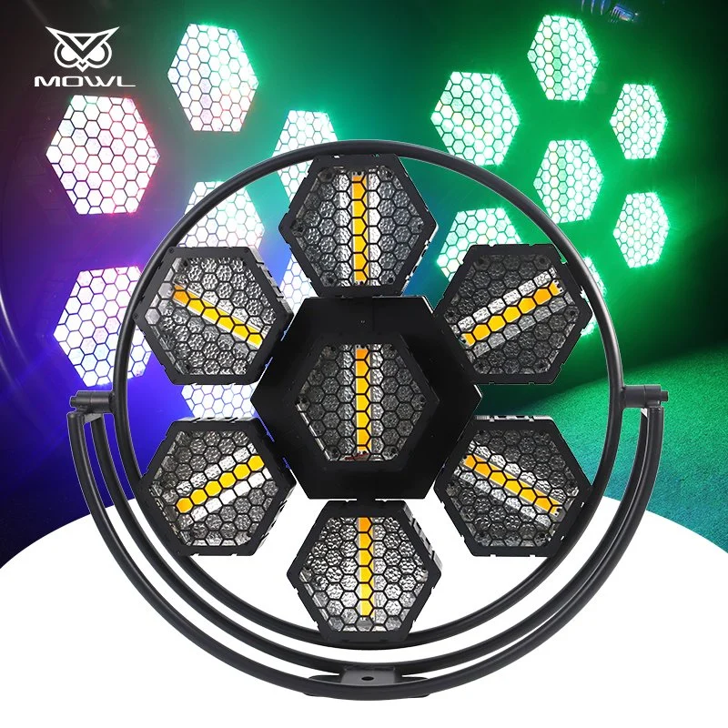 Шестиугольная ретро лампа Portman LED Mini 7PCS 100 Вт пиксельный свет Для DJ Disco KTV Bar Party Stage Effect Lights