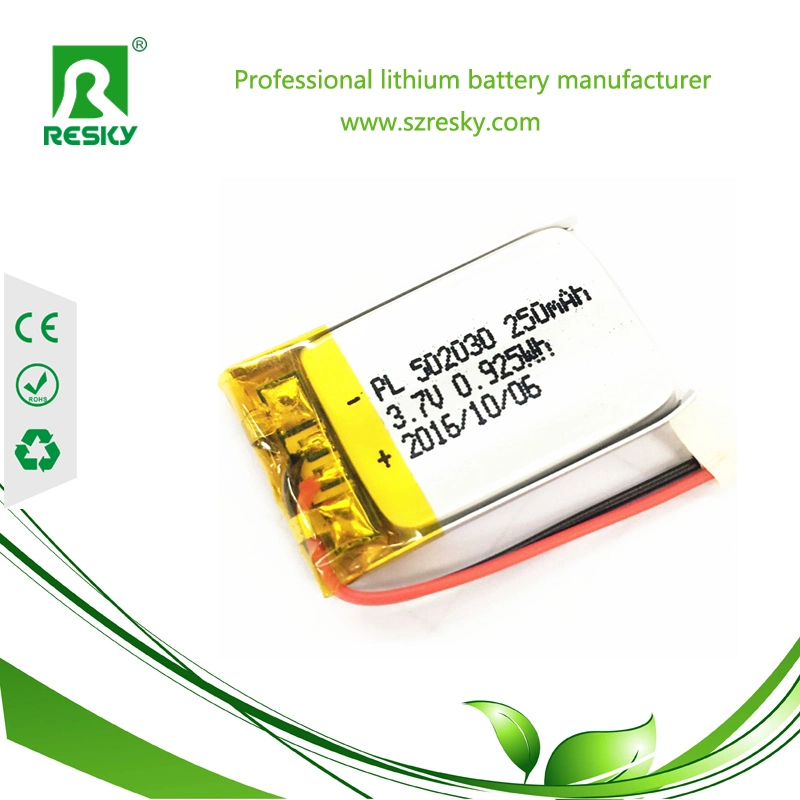 Lp502030 3.7V 250mAh Lipo Rechargeable Battery for Toys