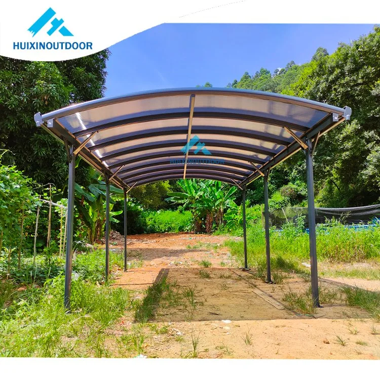 Contrachapable Auto 4X10m resistente al agua Solar policarbonato vidrio techo Carport