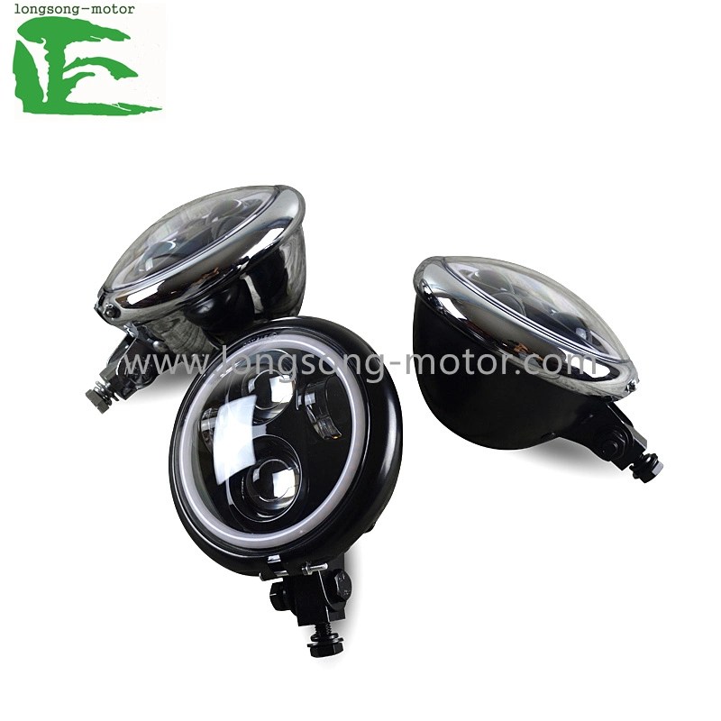 5.7 pulgadas Faro con anillo Halo LED de luz de la ronda de la motocicleta Harley Davidson