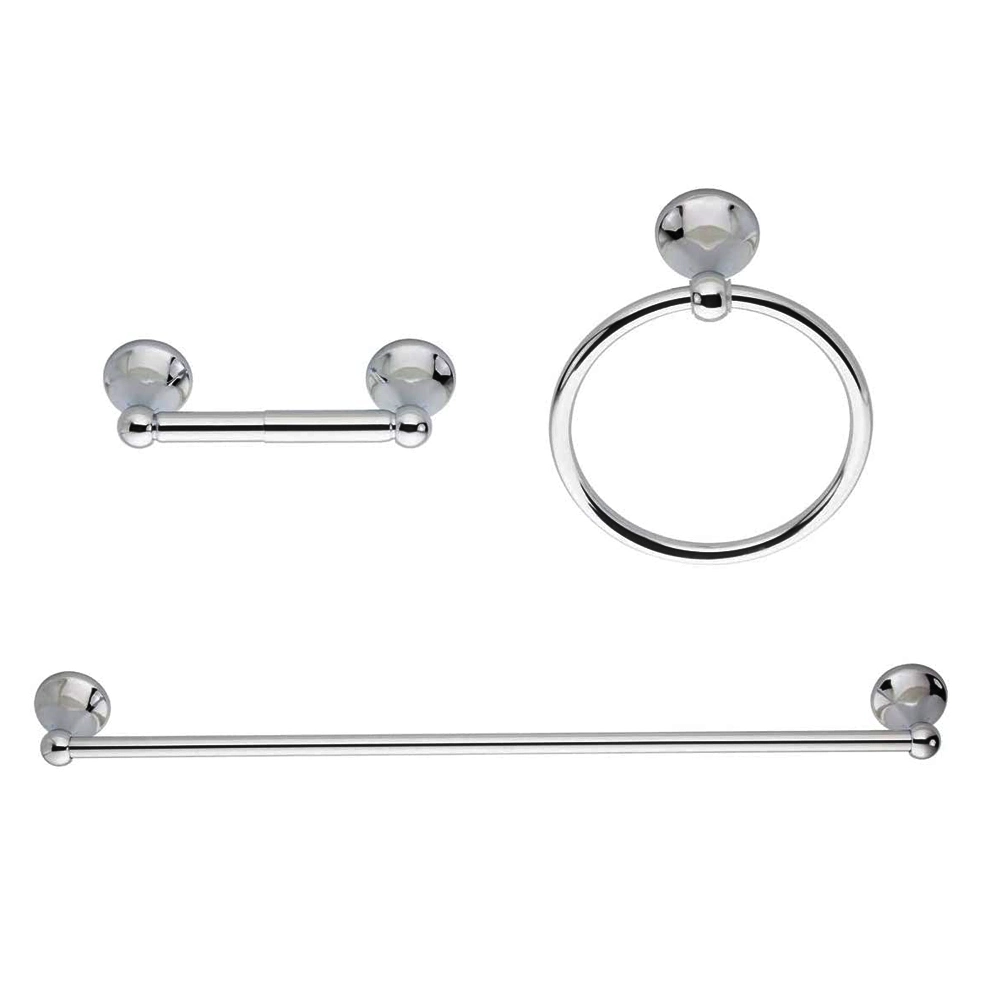 Hardware Set Bathroom Accessories Zinc Chrome Wall Mounted Bath Fitting Set