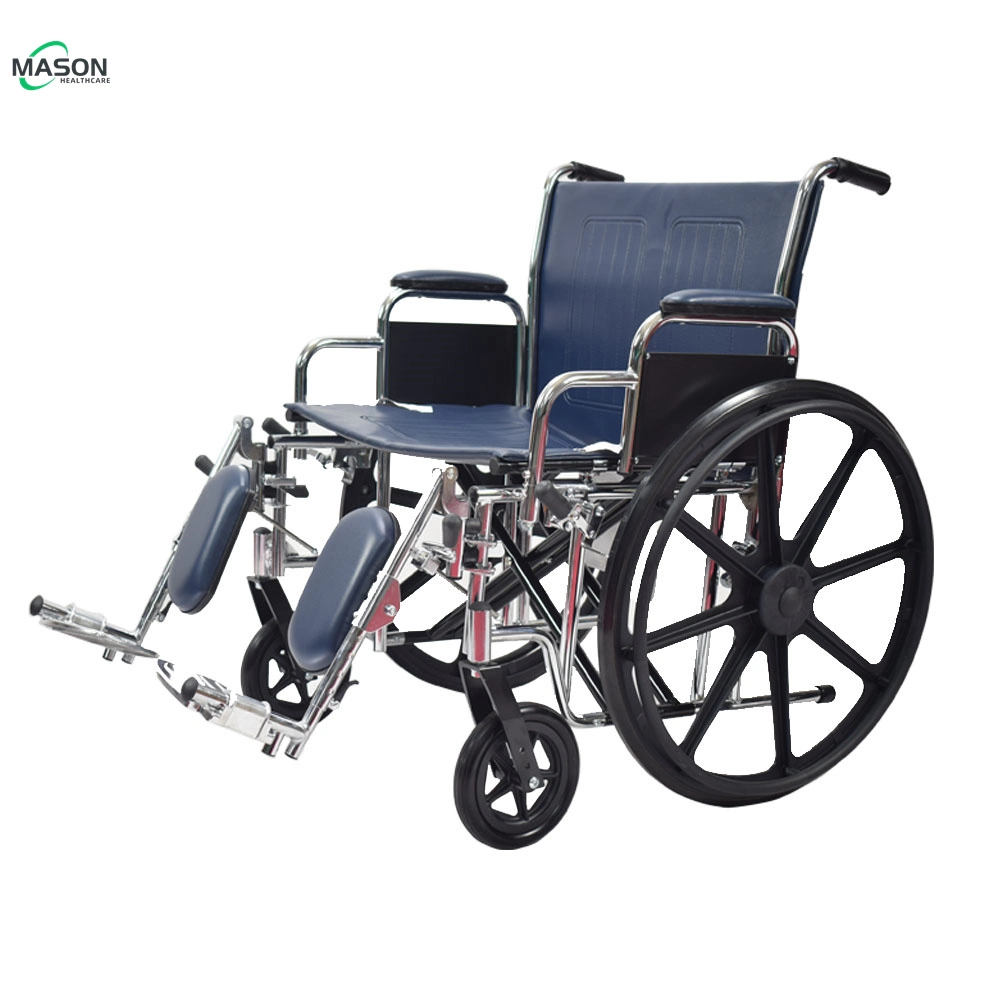 Manual Chrome Plated Foldable Wheelchair for Elderly People Economic Cheapest Wheelchair