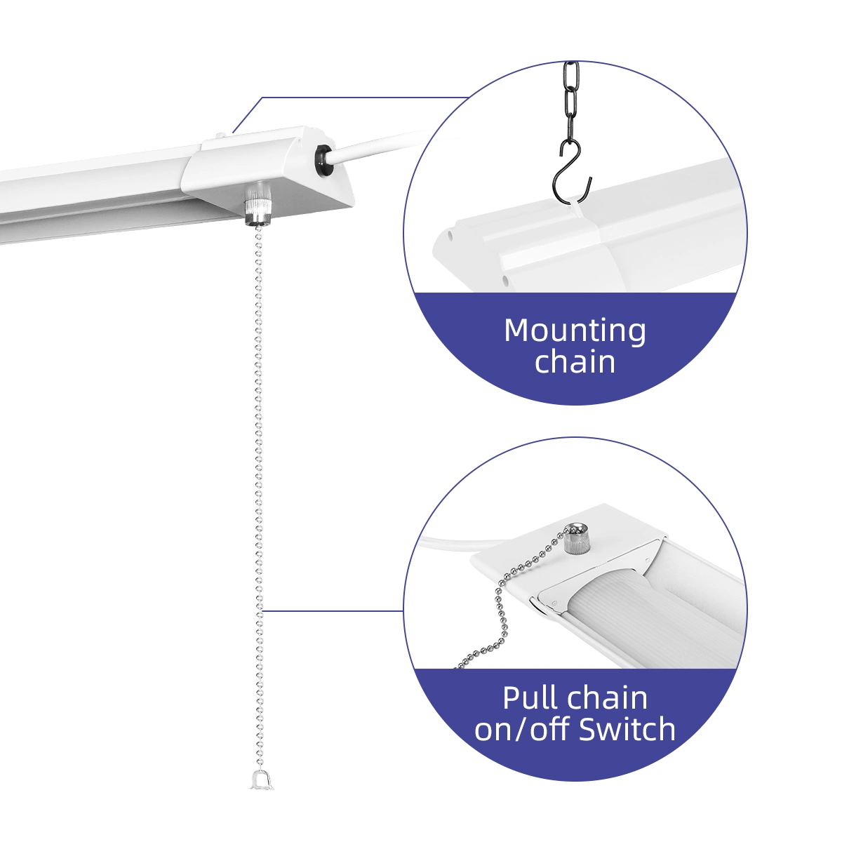 Chinese Factory 36W LED Shop Light Linkable 4000K Bright White Garage Workbench Ceiling Lamp