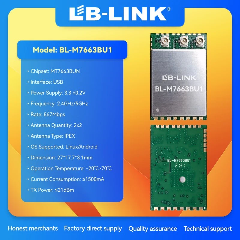 MODULE Wi-Fi USB LB-LINK BL-M7663BU1 2T2R 802.11a/b/g/n/ac WiFi5+ B5.1