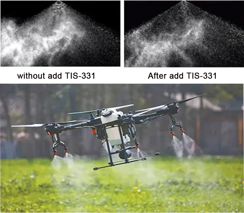 Utilisation de drone mélange en cuve anti-affaissement Adjuvant Agent de contrôle de dérive du riz déposées Herbicide additif Synergist plante à protéger l'enregistrement de coût