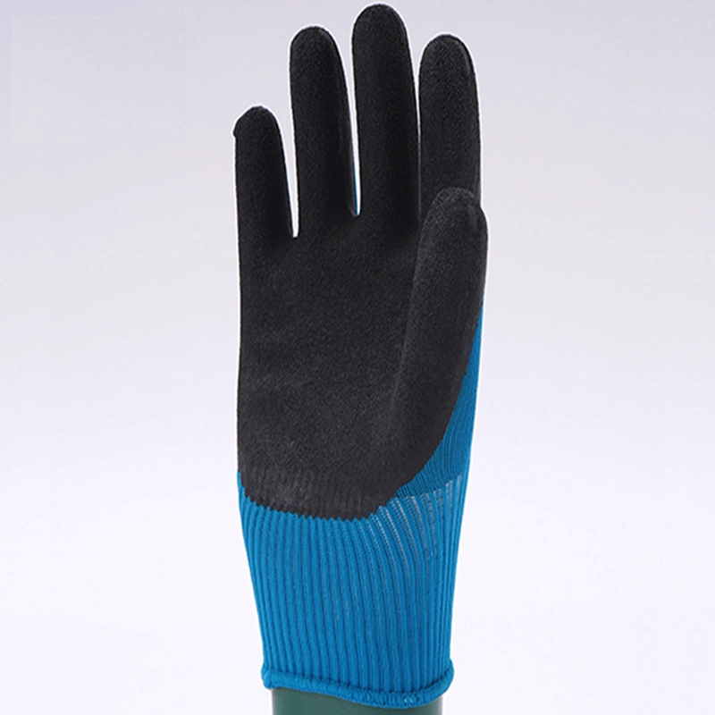 Heavy Duty Rubber Industrial Leather Construction Latex Coated Work Gloves