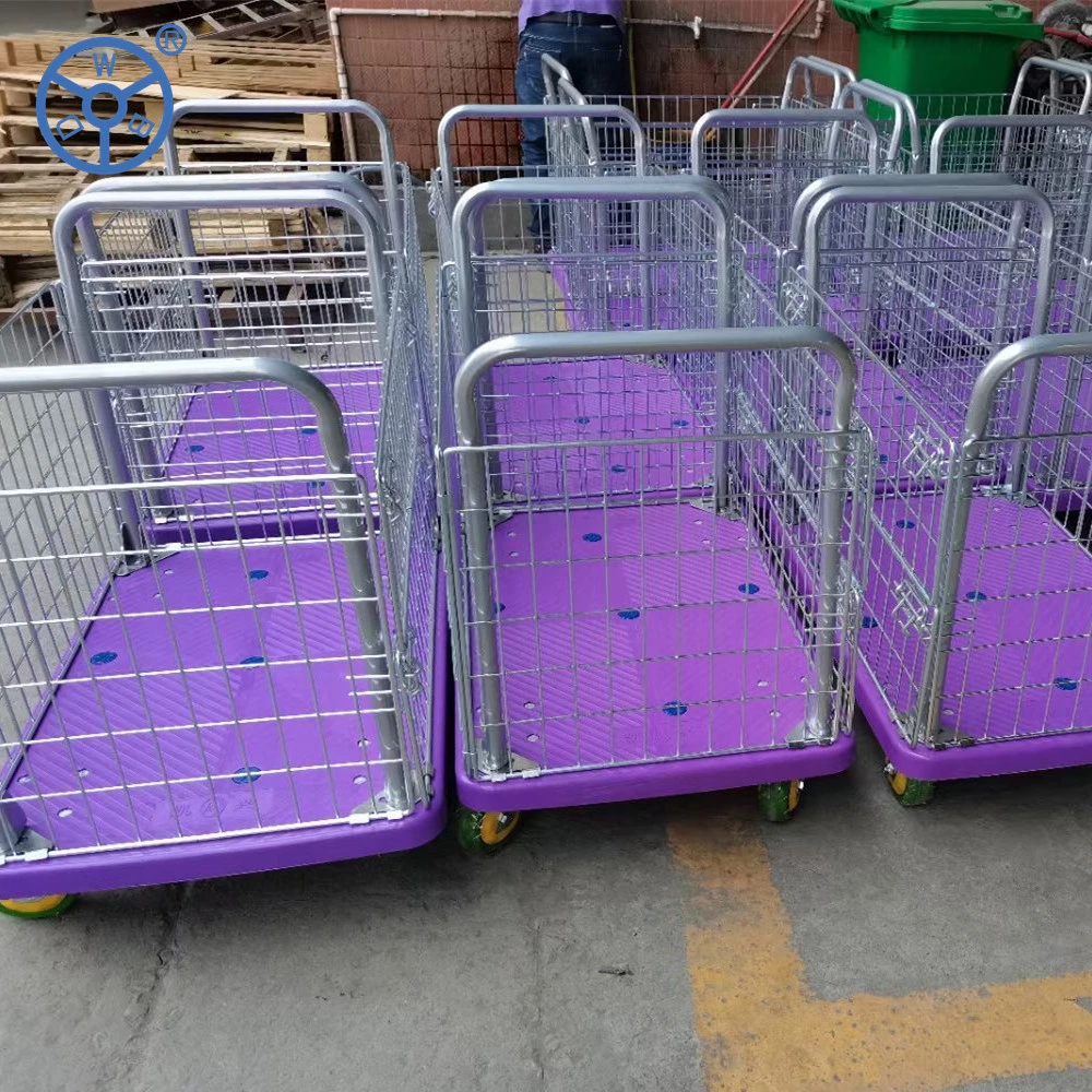 300kg Mesh Tool Trolley Double Handle Warehouse