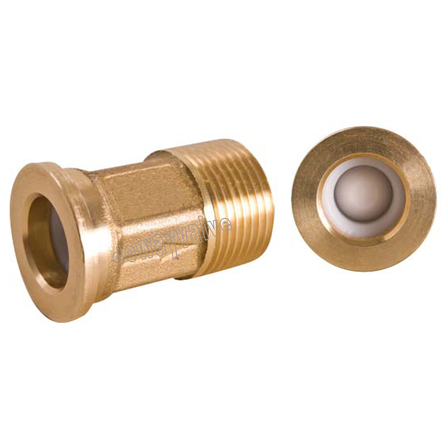 Dzr Brass Water Meter Fitting with Check Valve