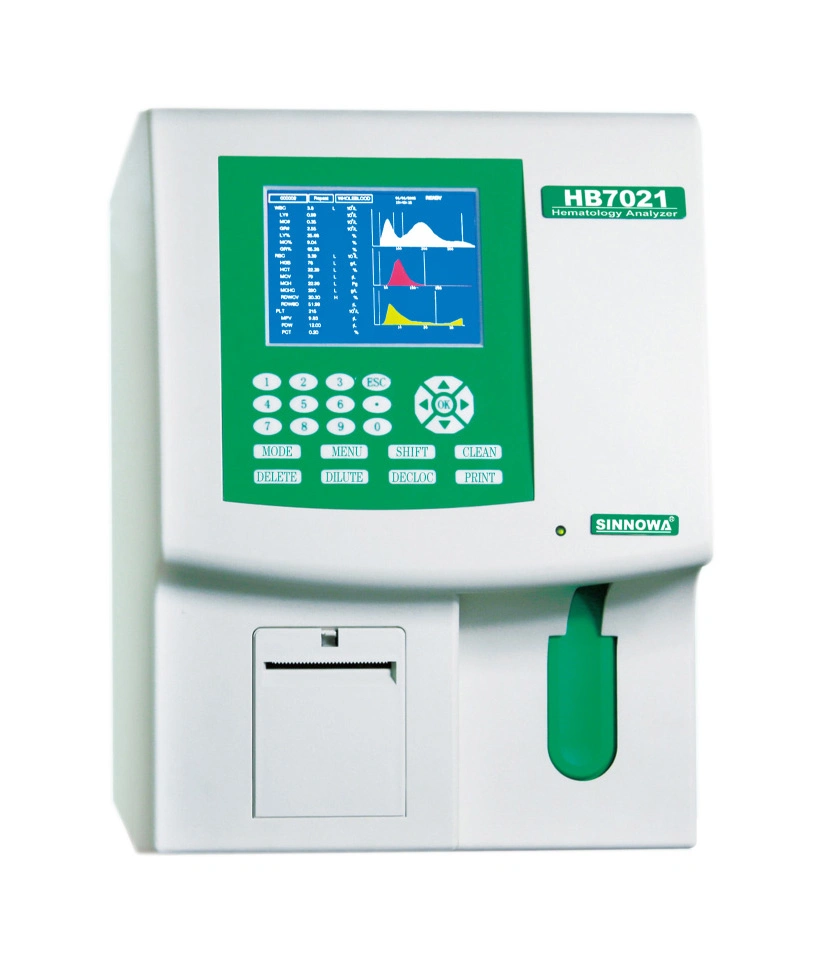 Hematology Analyzer Cell Blood Counter Cbc Analyzer for Wbc Rbc Plt with CE Marks 3 Diff 3 Parts