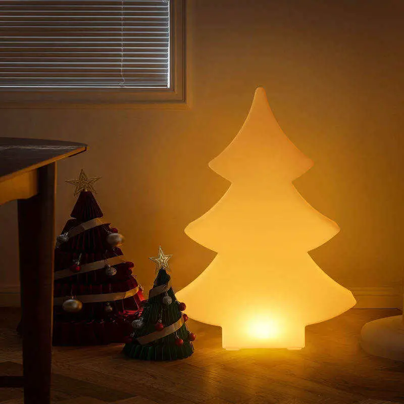 Candeeiro LED PE de plástico claro para árvores de Natal