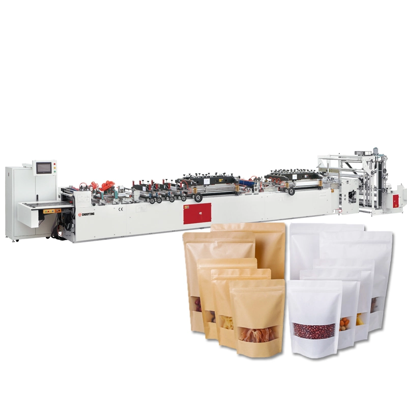 Factory Price Laminated PE Doypack Ziplock Stand up Paper Bag Make Machine Zipper Pouch Making Machine for Snack Package