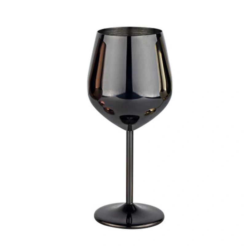 Cocktail Silver Copper Plated Custom Logo Champion Metal Stainless Steel Goblet Wine Glass