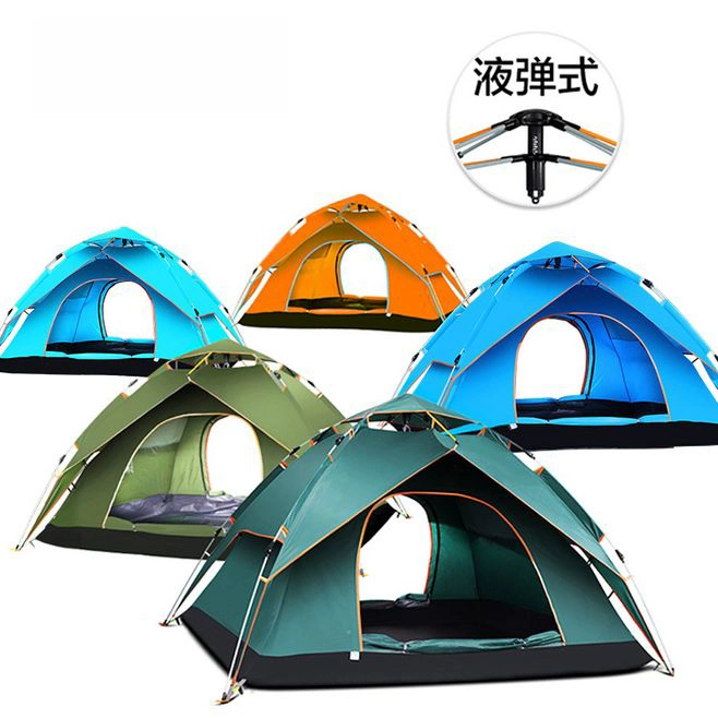 Double Layer Automatic Hydraulic Tent 3-4 Person Instant Setup Waterproof Camping Tent Camping Tent for Sale Beach Outdoor