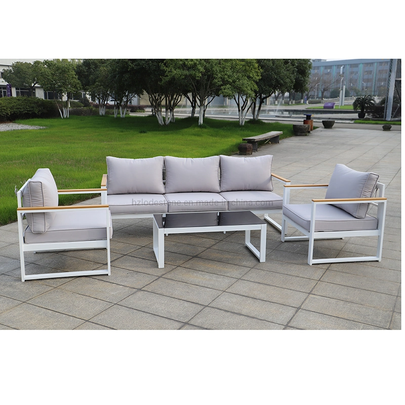 Оптовый продавец Современный горячий продавец Алюминий диалог Патио Outdoor Lounge Софа Мебель для сада и внутреннего дворик