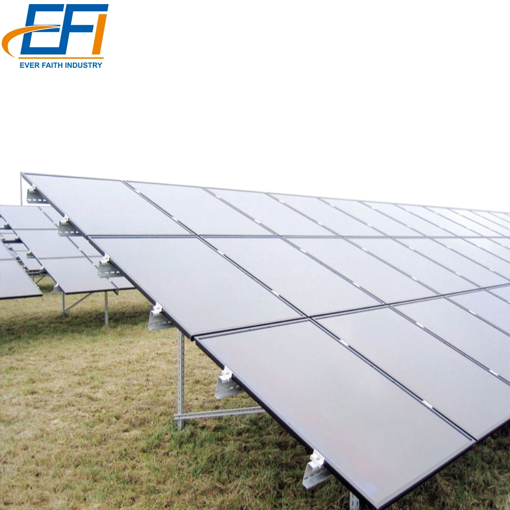 مؤسسة نظام التأريض Solar Band Single Pole Solar Mount Solar Farm أطقم التركيب