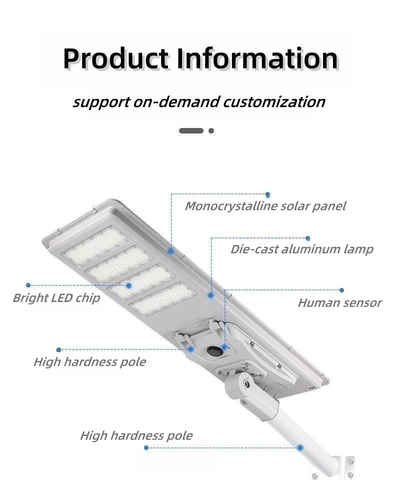 Outdoor Solar Powered Street Light Lamp Waterproof 300W Solar Street Lamp