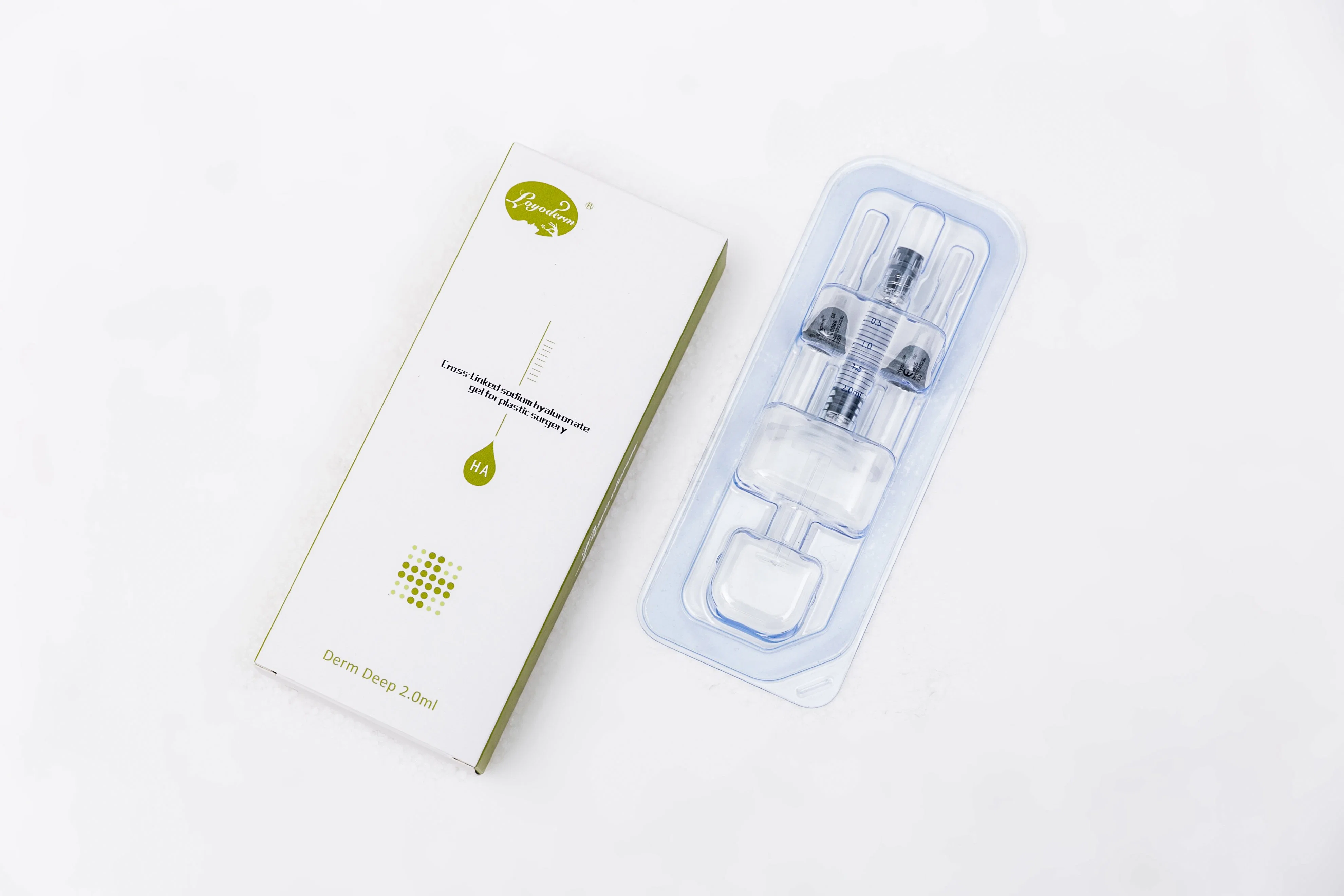 Cosmetic Injection Hyaluronic Acid Ha Dermal Filler Syringe to Remove Wrinkles Nasolabial Folds Deep 1ml